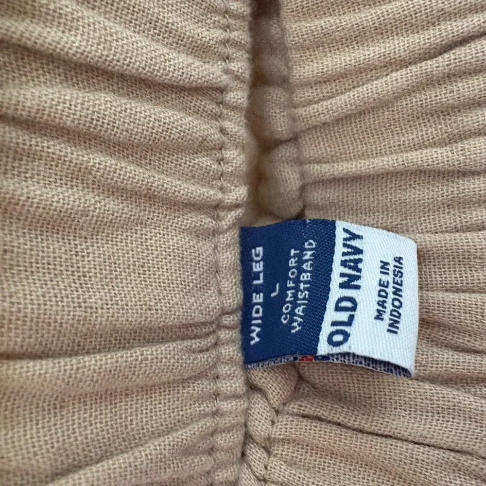 Old Navy Tan high rise Wide Leg Pants - Picture 2 of 3